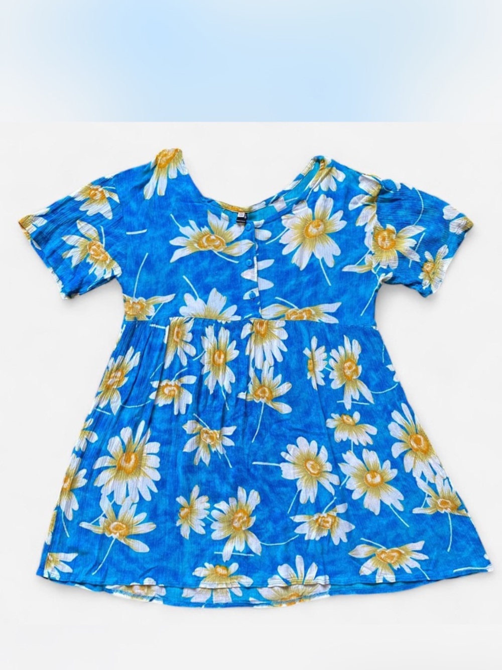 Blue Daisy Print Dress - Brand: